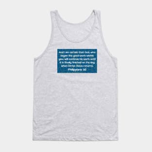 Bible Verse Philippians 1:6 Tank Top